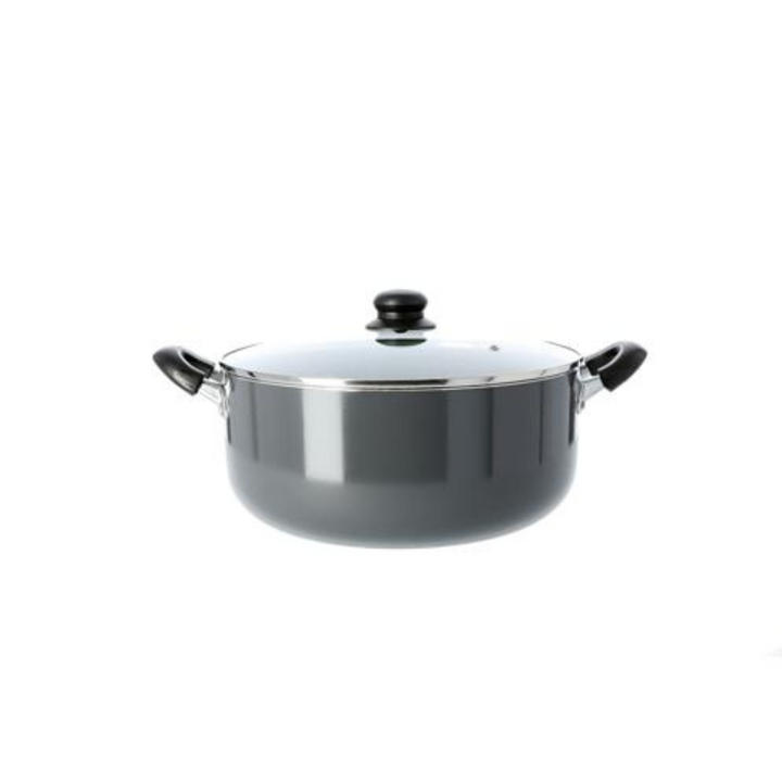 Delcasa 24Cm Non-Stick Casserole Stock Pot With Glass Lid - Aluminium Cookware Pan Induction Safe