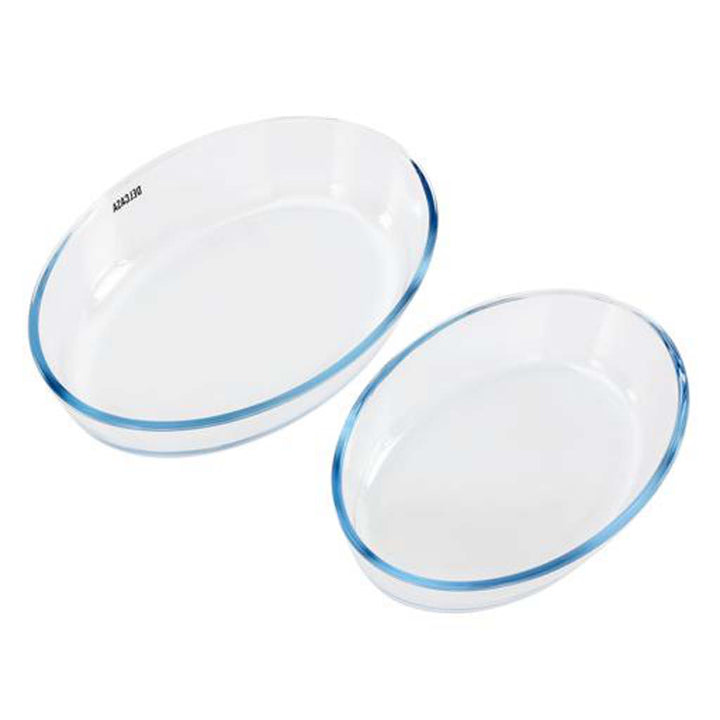 Delcasa Oval Glass Bakeware Set (2 pcs)