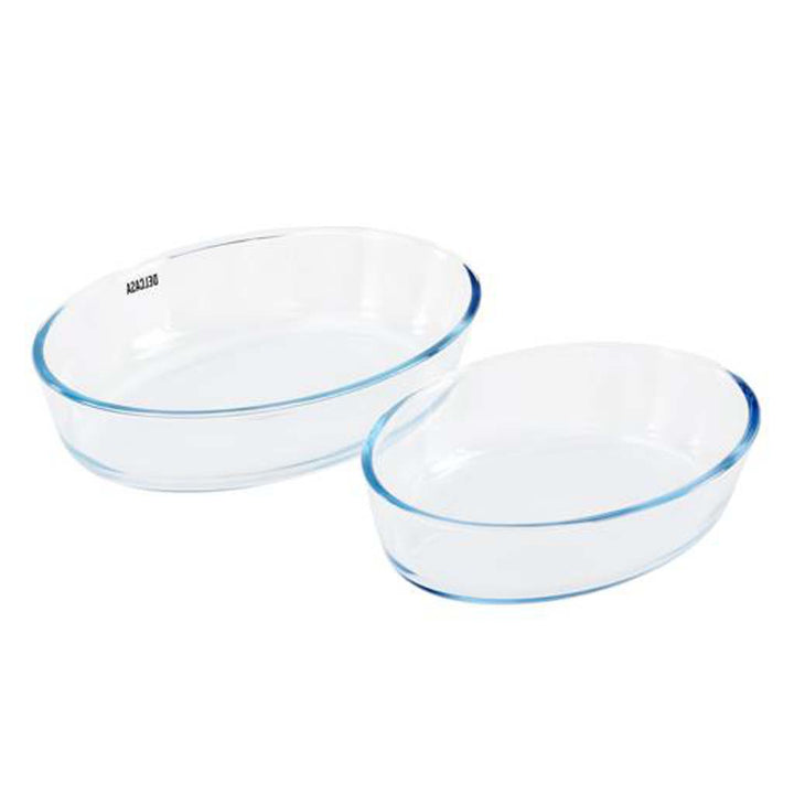 Delcasa Oval Glass Bakeware Set (2 pcs)