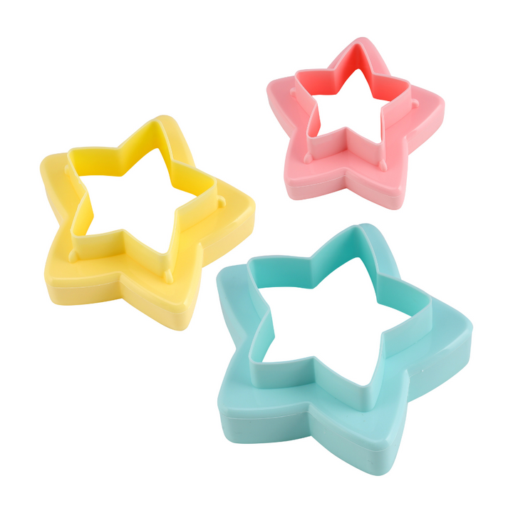 Double Side Star Cookie Cutter PP Polymer Cutter Set 3PCS