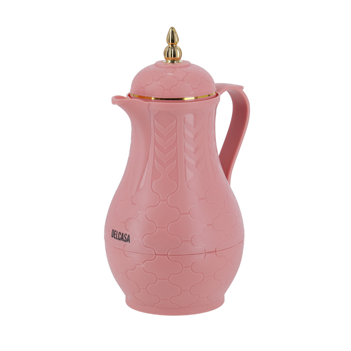 Double Wall Vacuum Flask Pink Glass Inner 1L