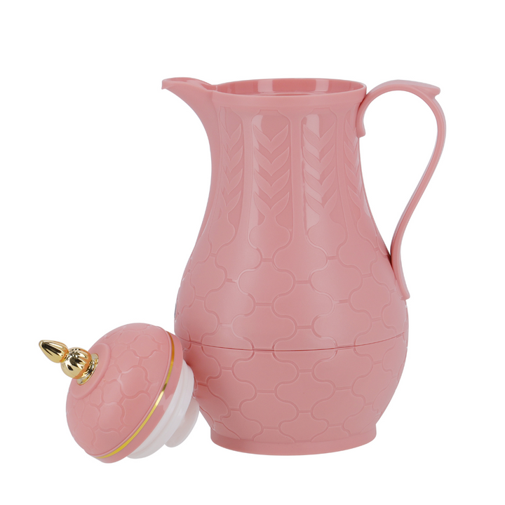 Double Wall Vacuum Flask Pink Glass Inner 1L