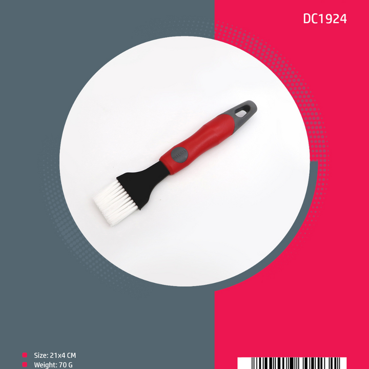 Durable Nylon Cooking Brush in UAE Silver & Red 21x4CM