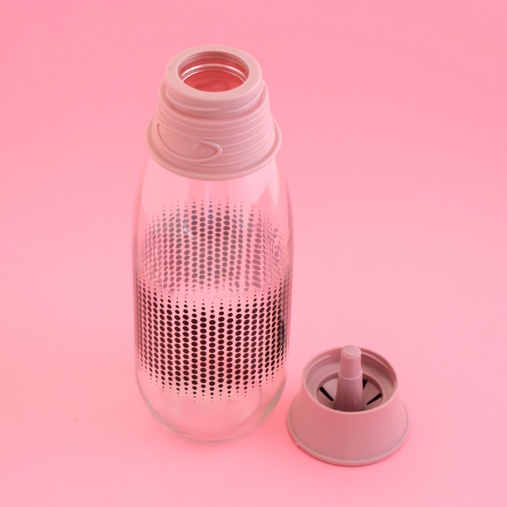 Glass Bottle with Lid, BPA-Free 