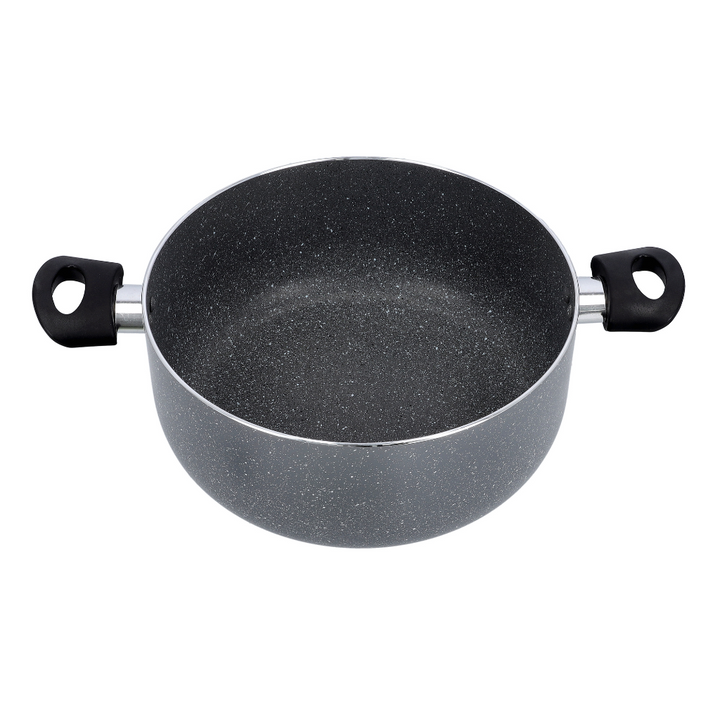 Granite Coated Aluminum Non-Stick Casserole Glass Lid