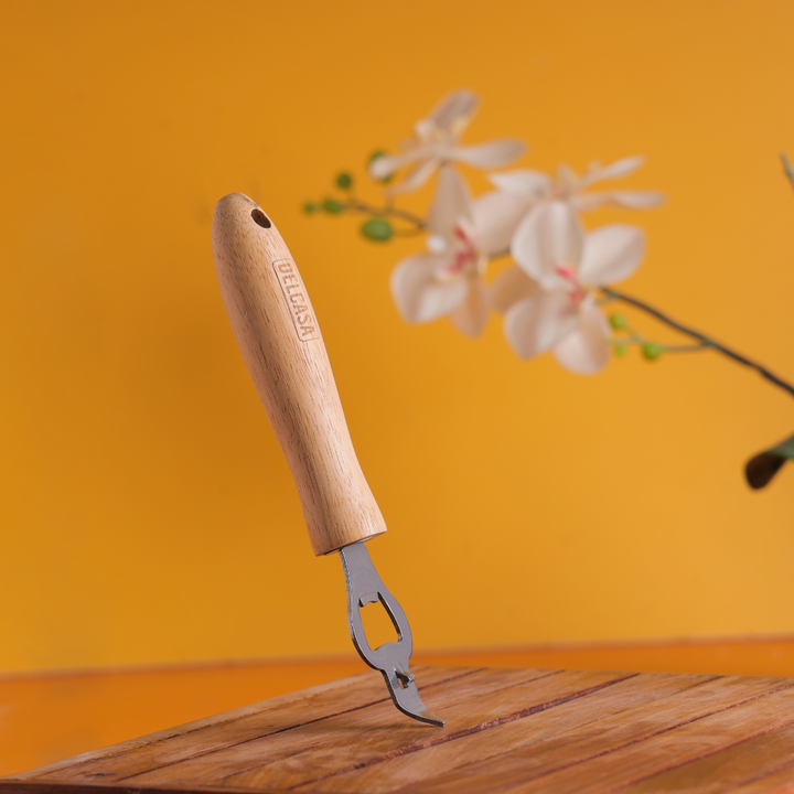 High-Quality Stainless Steel Opener with Wooden Handle