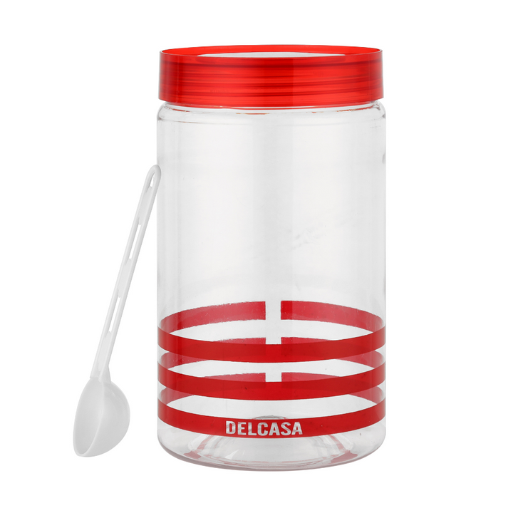 Lightweight Plastic Canister Set Red 4 PCS