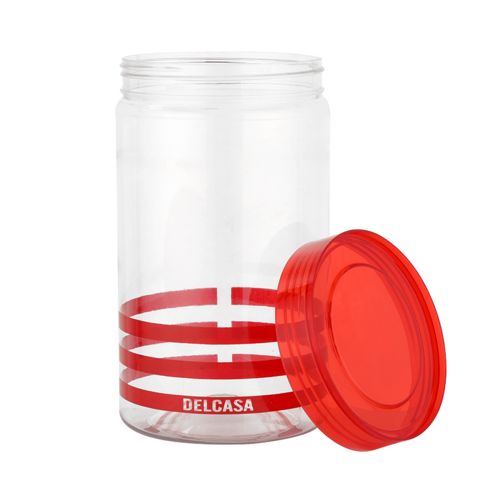 Lightweight Plastic Canister Set Red 4 PCS