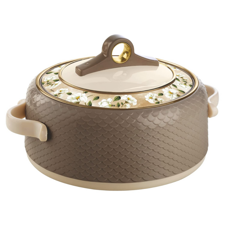 Nayasa Coral Thermal Insulated Casserole Hot Pot - 3-Piece Set (1L, 1.5L, 2L) in Brown