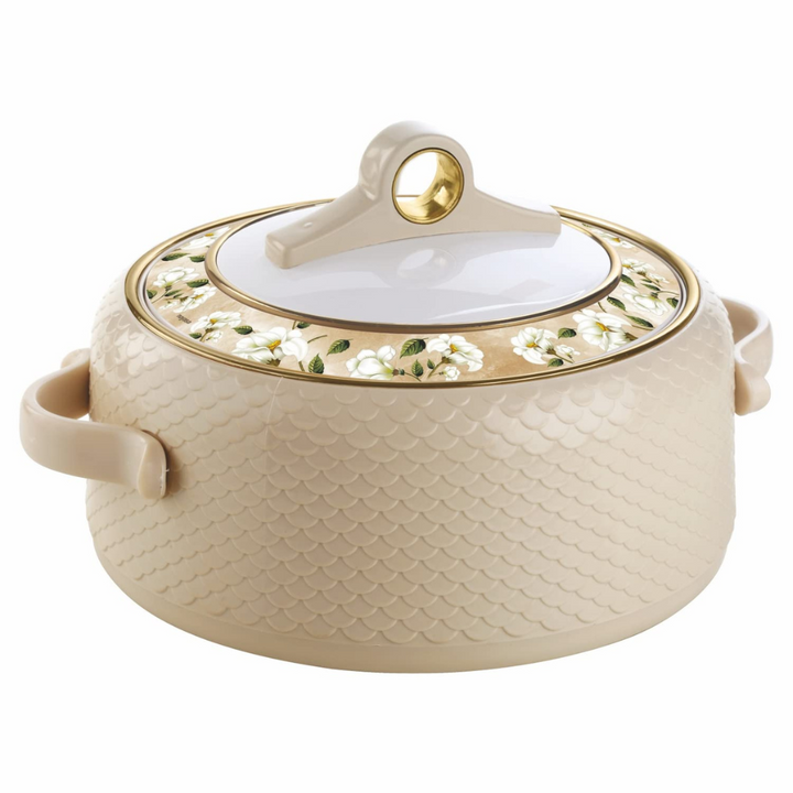 Nayasa Coral Thermal Insulated Casserole Hot Pot - 3-Piece Set (1L, 1.5L, 2L) in Cream