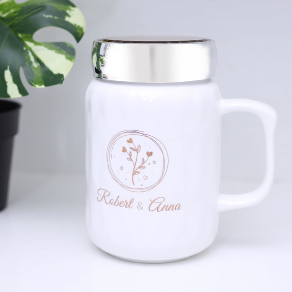 New Bone Travel Mug with Vinyl Cover, 400ML