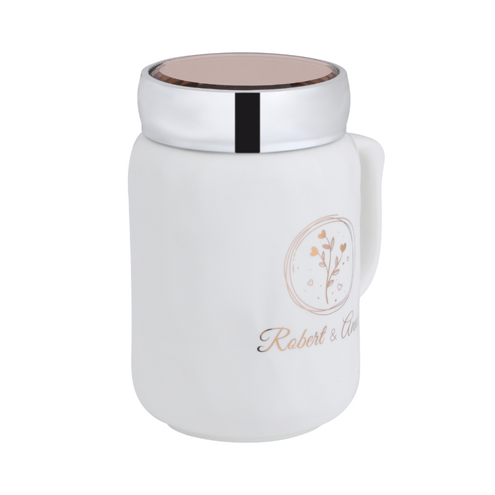 New Bone Travel Mug with Vinyl Cover, 400ML