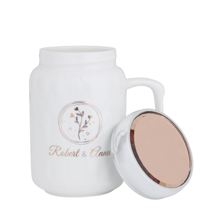 New Bone Travel Mug with Vinyl Cover, 400ML