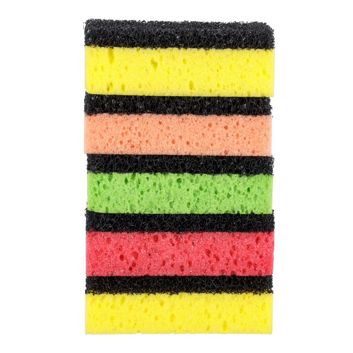 Non-Scratch Sponge Scrubber Set, Double-Sided Scrubbing Sponges