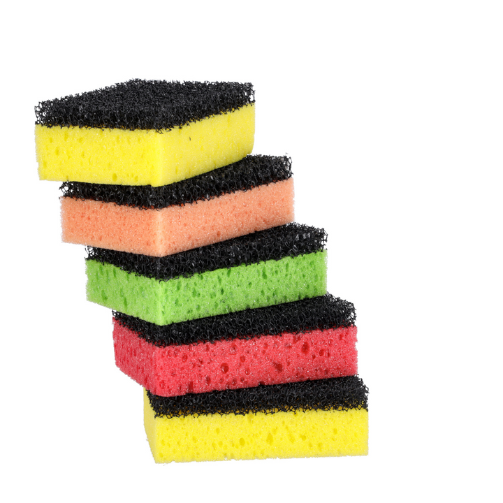 Non-Scratch Sponge Scrubber Set, Double-Sided Scrubbing Sponges