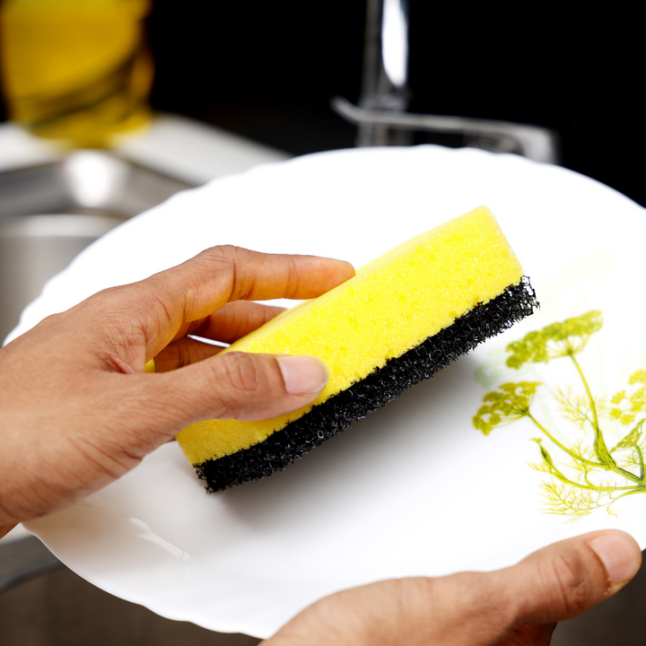 Non-Scratch Sponge Scrubber Set, Double-Sided Scrubbing Sponges