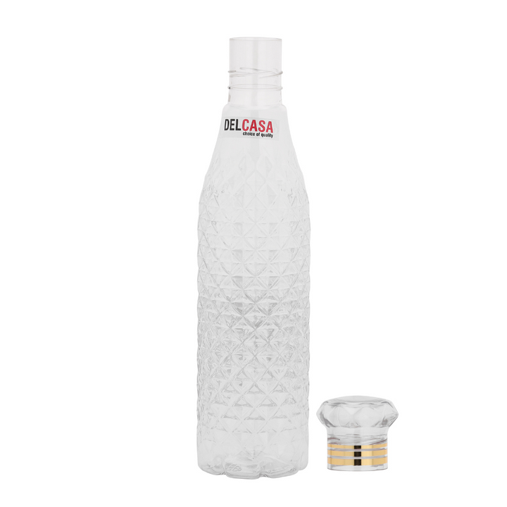 Pet Bottle with Diamond Cap, BPA-Free, Leak-Resistant, and Portable 