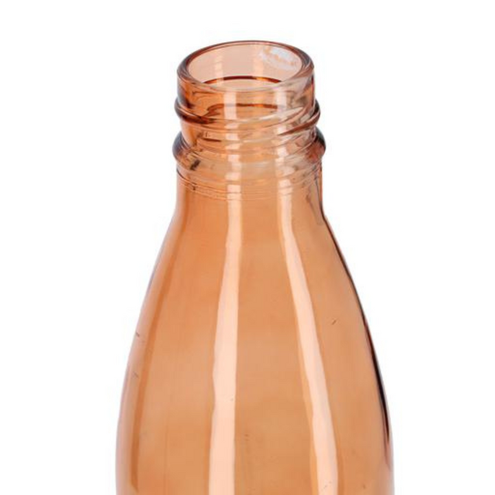 ROYALFORD 1L Glass Bottle with Portable Steel Cap - Lead-Free, Travel Flask