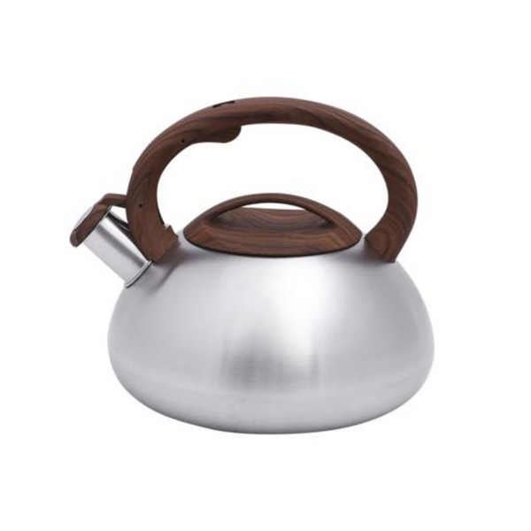 ROYALFORD 3L Whistling Tea Kettle - Portable with Wooden Finish Lid