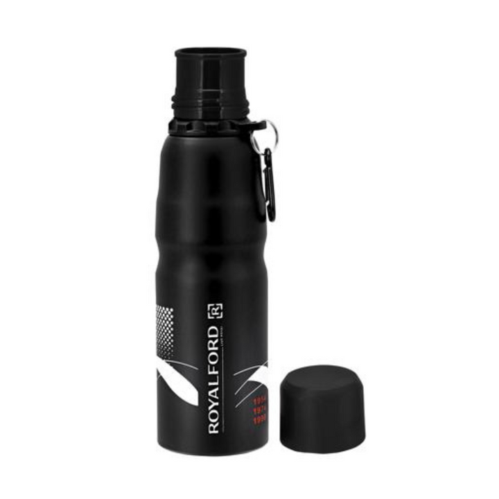 ROYALFORD 750ml Black Stainless Steel Sports Bottle