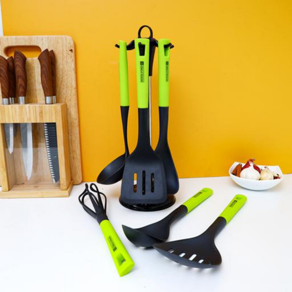 Buy Delcasa Nylon Cooking Utensils, 6 Pcs - Non Stick Non Scratch