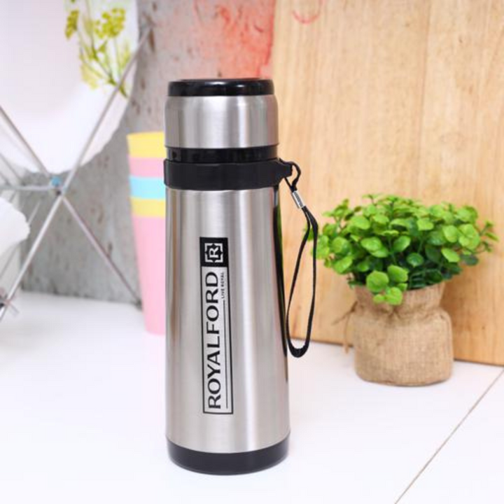 ROYALFORD 600ml Stainless Steel Vacuum Flask - Portable Hot Water Bottle