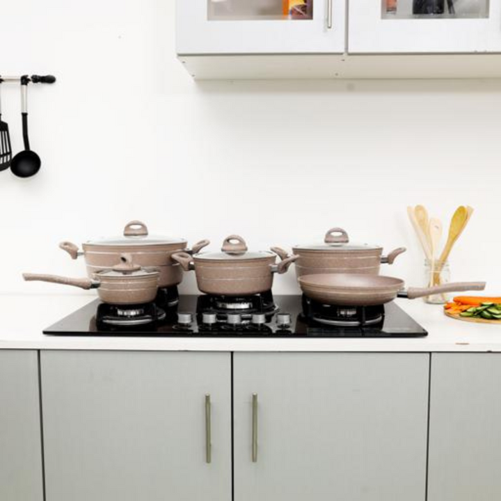 ROYALFORD 9-Piece Granite Cookware Set
