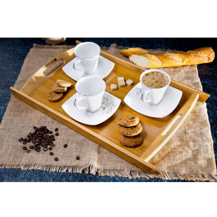 ROYALFORD Bamboo Serving Tray - Lightweight, Eco-Friendly & Durable