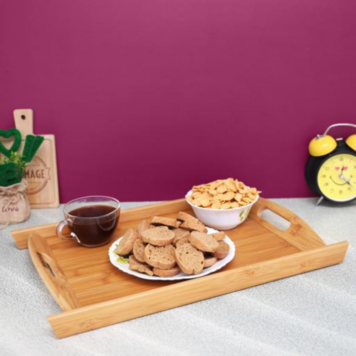 ROYALFORD Bamboo Serving Tray - Lightweight, Eco-Friendly & Durable