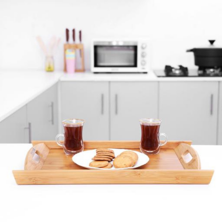 ROYALFORD Bamboo Serving Tray - Lightweight, Eco-Friendly & Durable