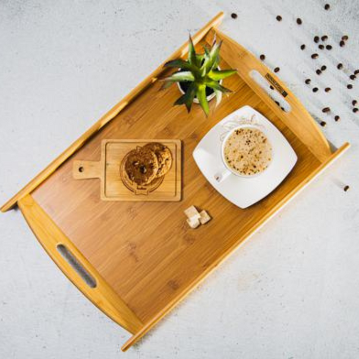 ROYALFORD Bamboo Serving Tray - Lightweight, Eco-Friendly & Durable