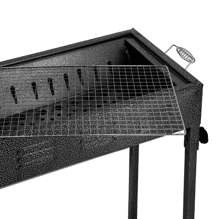 ROYALFORD Durable Foldable Iron Barbecue Stand with Charcoal Grill 65X30X67CM