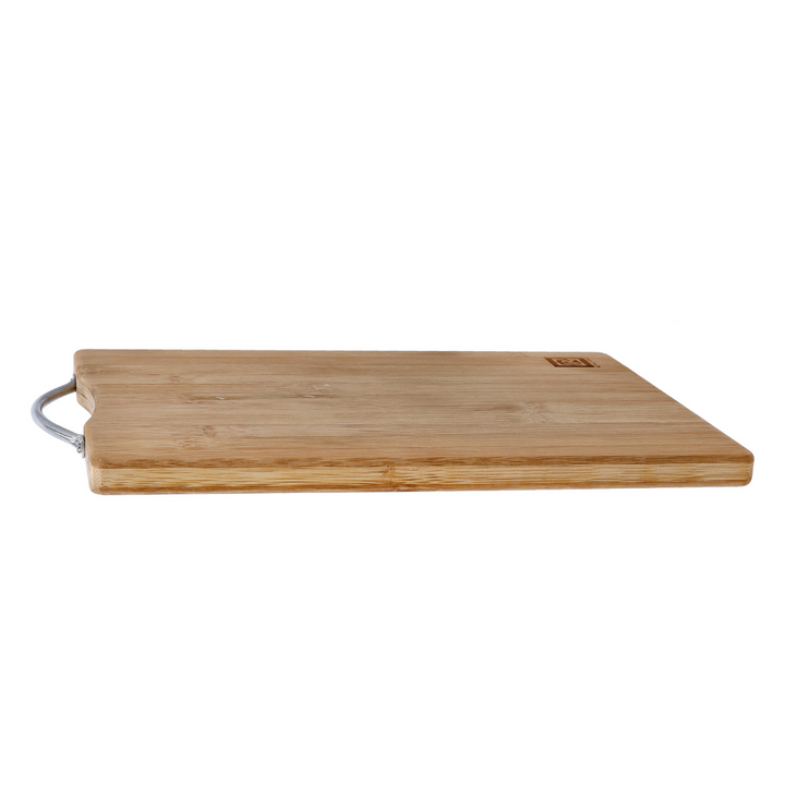 ROYALFORD Organic Bamboo Cutting Board with Strong Metal Handle