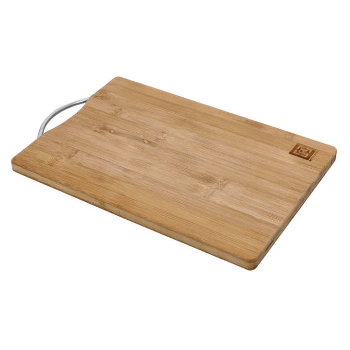 ROYALFORD Organic Bamboo Cutting Board with Strong Metal Handle