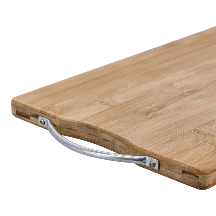 ROYALFORD Organic Bamboo Cutting Board with Strong Metal Handle