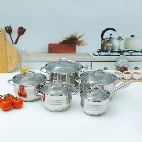 ROYALFORD Stainless Steel Cookware Set 10Pc
