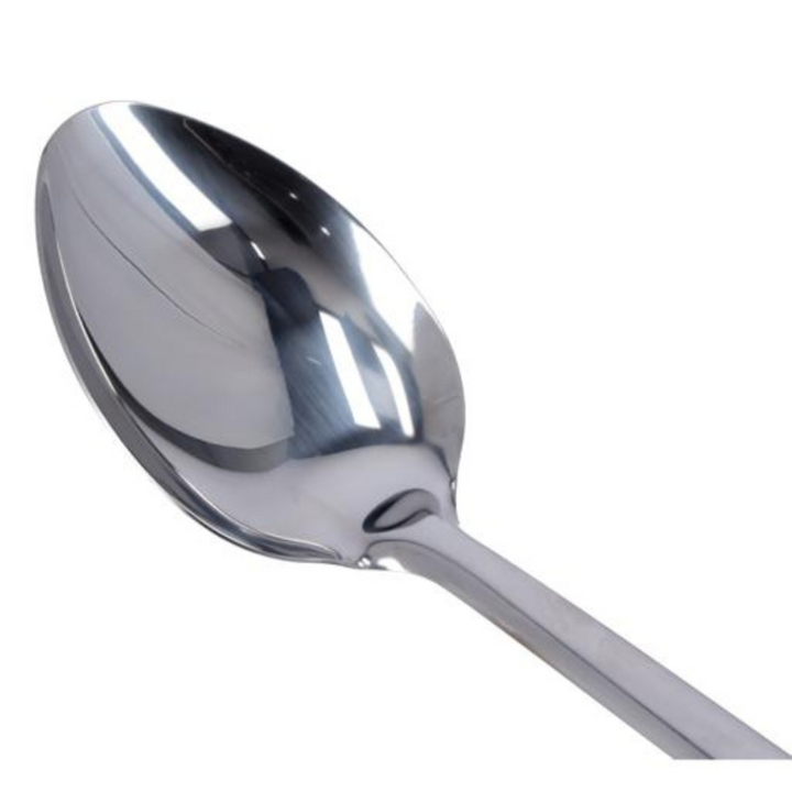 ROYALFORD Stainless Steel Handle Serving Spoon, 6.5x14cm, Comfortable Grip, Hanging Loop, Ideal for Rice, Desserts, Vegetables, Sweets, etc