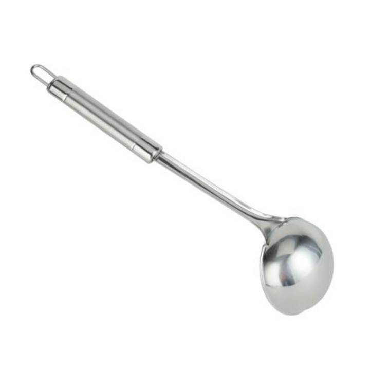 ROYALFORD Stainless Steel Ladle with Tube Handle (30.3X8.8Cm) - Pro Soup Ladle