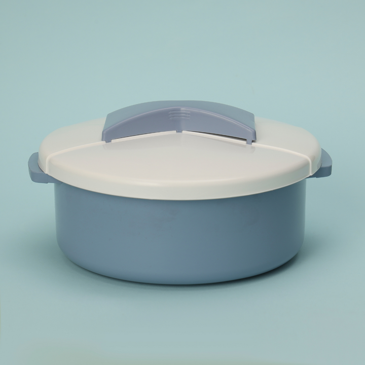 Round Casserole with Lid, Polymer Plastic Container 