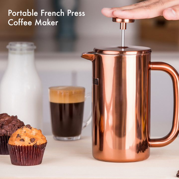 Royalford Portable Stainless Steel French Press Coffee Maker.