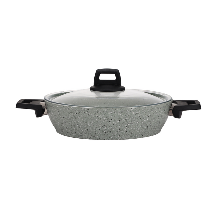 Scoria Granite Coated Cookware Set, Aluminium Pot and Pan