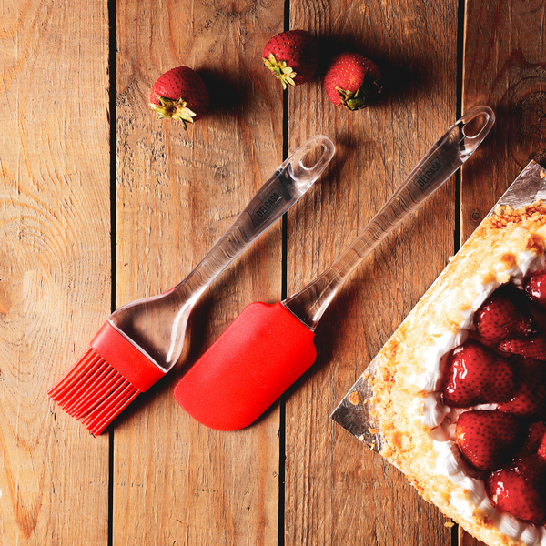 Silicon Spatula and Brush Set, Heat Resistant and Easy to Clean Set 