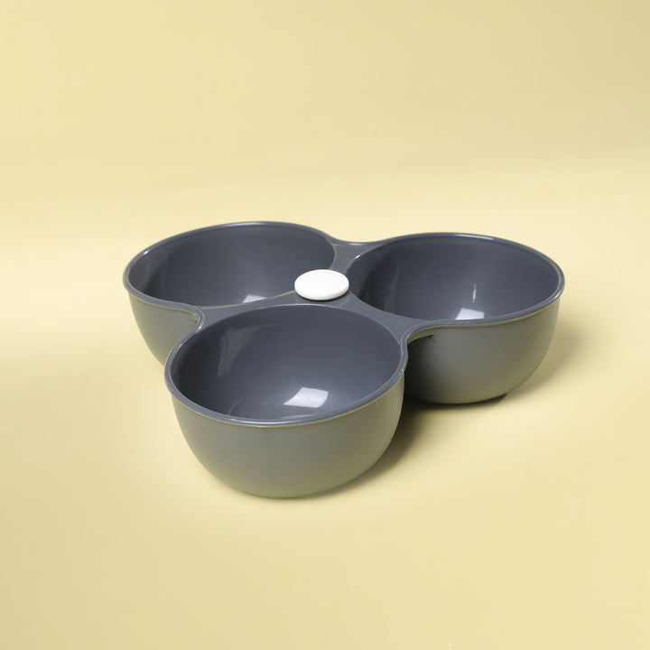 Snack Serving Bowl set with 3 compartments