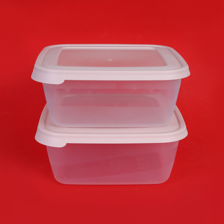 Square Storage Box Set of 2Pcs, 2500ML