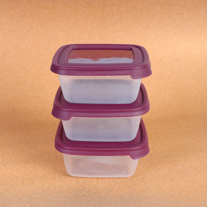 Square Storage Container, Set of 3Pcs