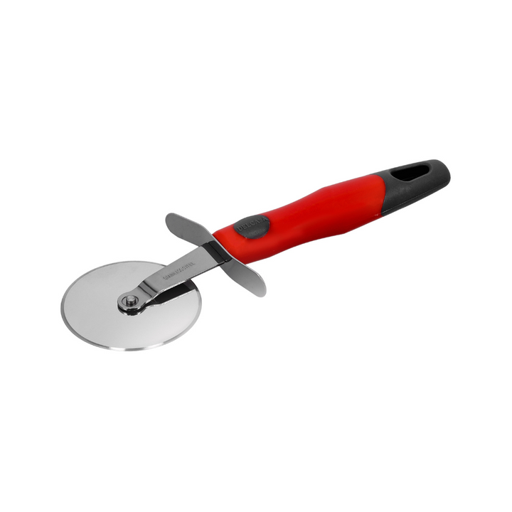 Stainless Steel Durable Pizza Cutter Silver and Red 21.5X7.5 CM