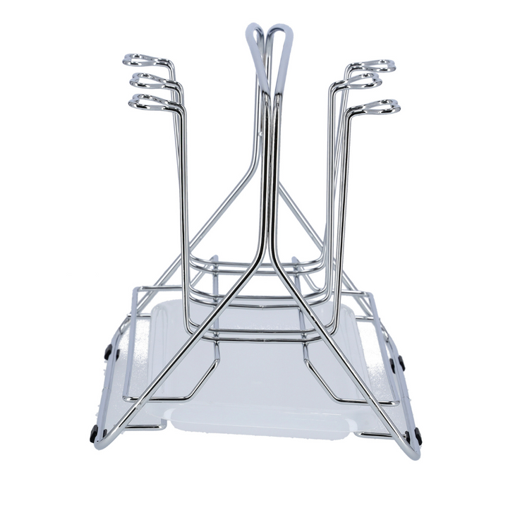 Stainless Steel Glass Rack With Tray Glass Drainer Storage Drying Rack Souk Al Ras