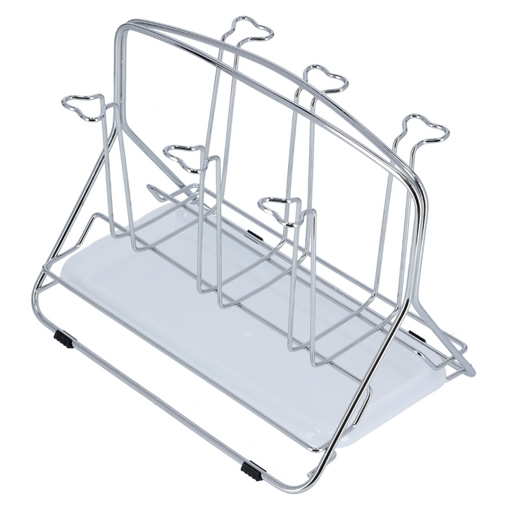 Stainless Steel Glass Rack With Tray Glass Drainer Storage Drying Rack Souk Al Ras