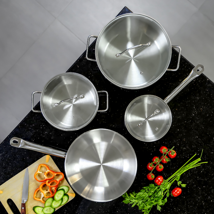 Stainless Steel Induction Cookware Set, Premium Quality Kitchenware 7Pcs