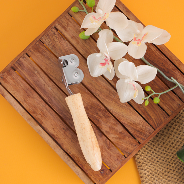 Stainless Steel Knife Sharpener With Wooden